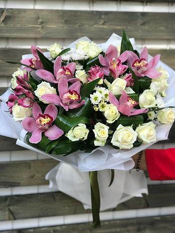 Букет цветов из: Розы и Хризантемы в Ногинск-9