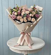 Букет цветов из:  Розы и Лизиантусы в Ногинск-9