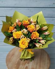 Букет цветов из:  Альстромерии и Розы в Ногинск-9