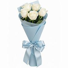 Букет 5 Белых роз Проуд #REPLACE_PRED# Ногинск-9