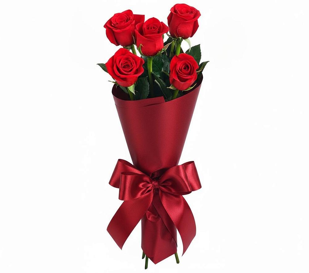 Букет 5 Красных роз Эдлесс Лав в Ногинск-9