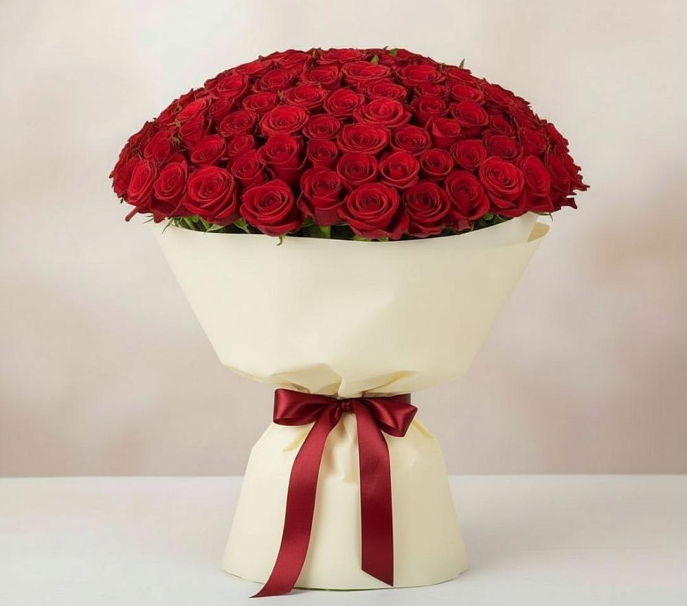 Букет 101 Красная роза Милано в Ногинск-9