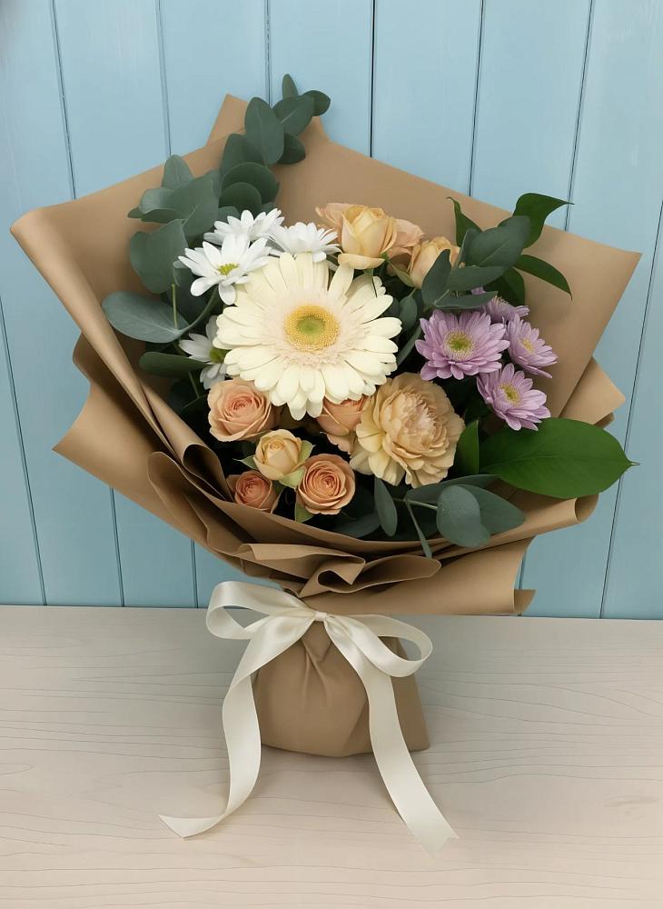 Букет цветов из: Герберы и Хризантемы в Ногинск-9