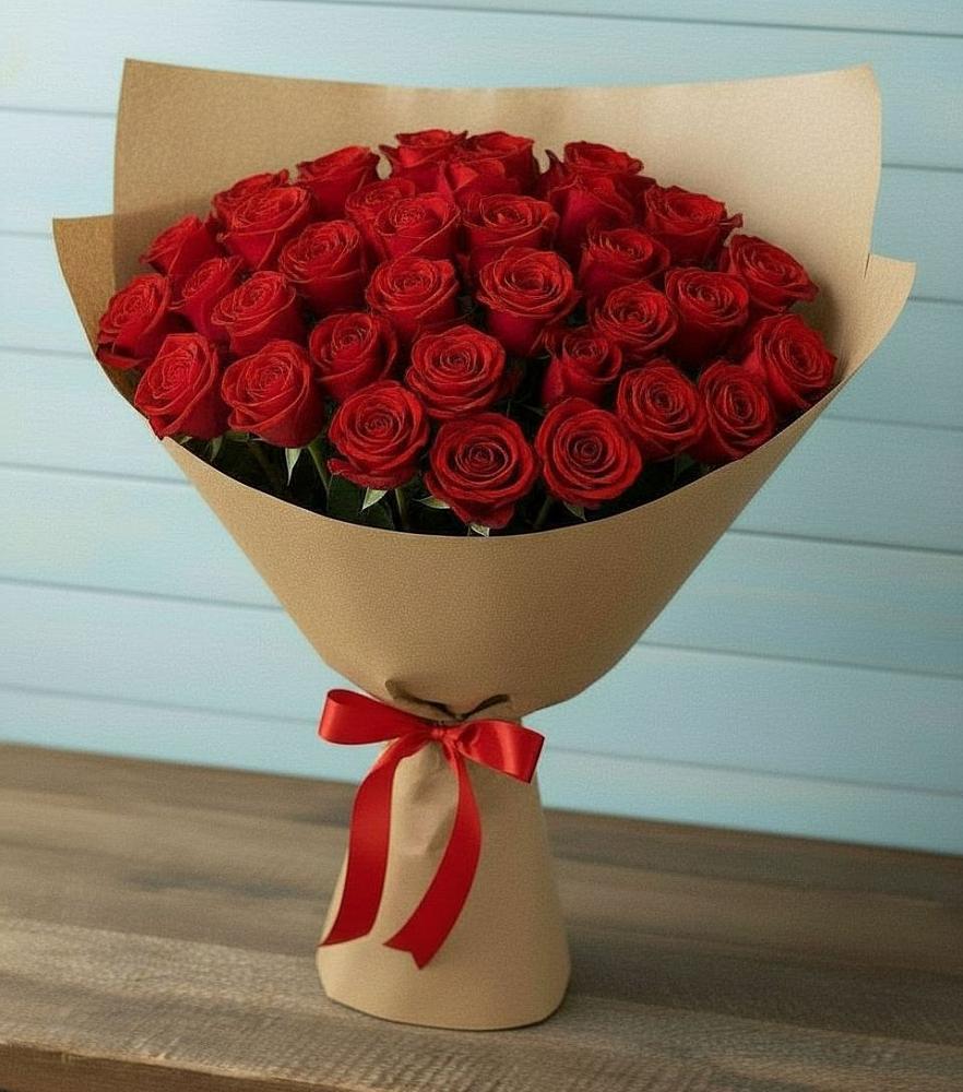 Букет Красные розы Милано в Ногинск-9