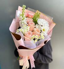 Букет цветов из:  Хризантемы и Розы в Ногинск-9