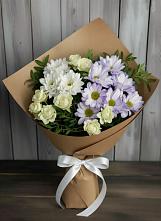 Букет цветов из:  Хризантемы и Розы в Ногинск-9