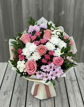 Букет цветов из:  Альстромерии, Гвоздики, Розы и Хризантемы #REPLACE_PRED# Ногинск-9