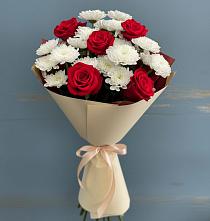 Букет цветов из:  Розы и Хризантемы в Ногинск-9