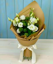 Букет цветов из:  Хризантемы и Лизиантусы в Ногинск-9