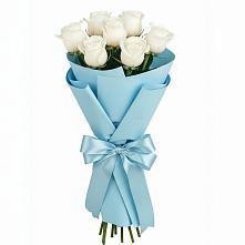 Букет 7 белых роз Проуд в Ногинск-9