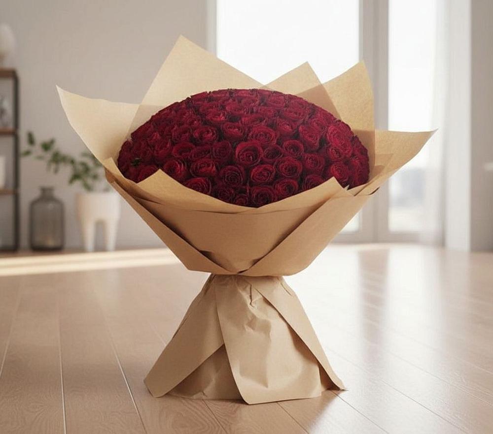 Букет 101 Красная роза в Ногинск-9
