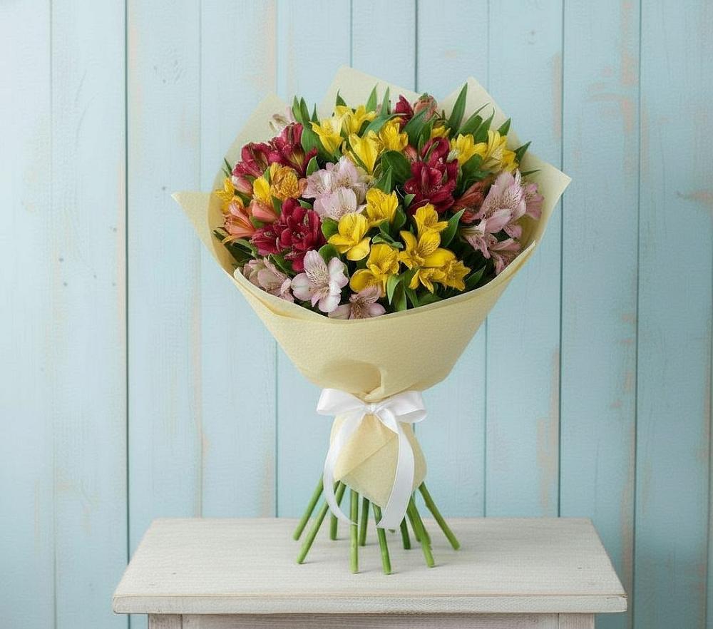 Букет цветов из: Альстромерии в Ногинск-9