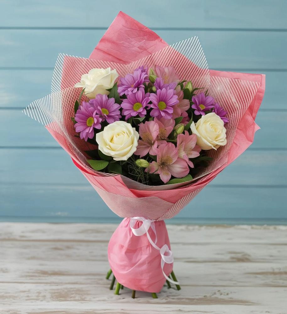 Букет цветов из: Герберы в Ногинск-9