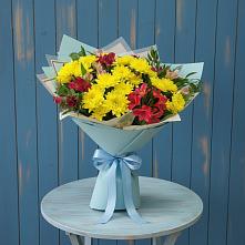 Букет цветов из:  Альстромерии и Хризантемы в Ногинск-9