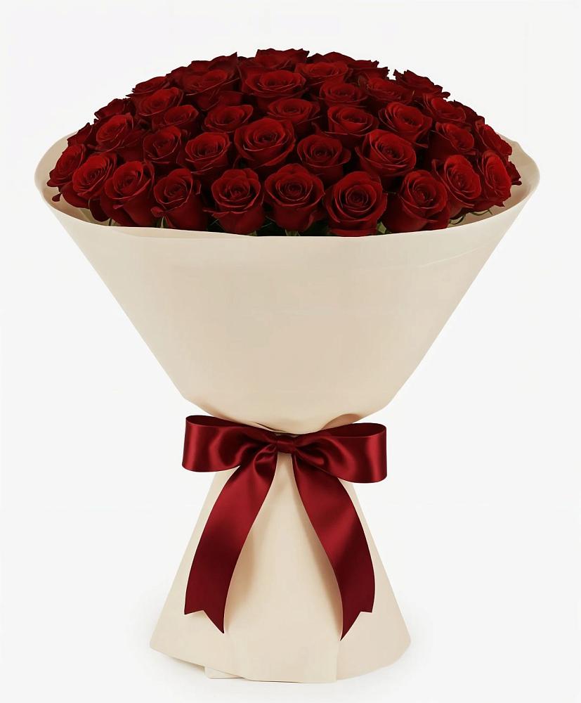 Букет 101 Бордовая роза Блэк Бакарра в Ногинск-9