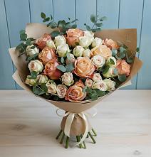 Букет цветов из:  Альстромерии и Розы в Ногинск-9